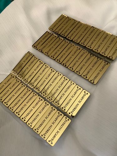 Customer photo review of Acrylic Label : Saiz 1.2 x 4.0 cm