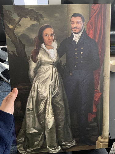 Customer photo review of The Dinner Date - Custom Canvas