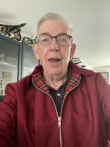 Customer photo review of Mens Classic Harrington Jacket - Burgundy
