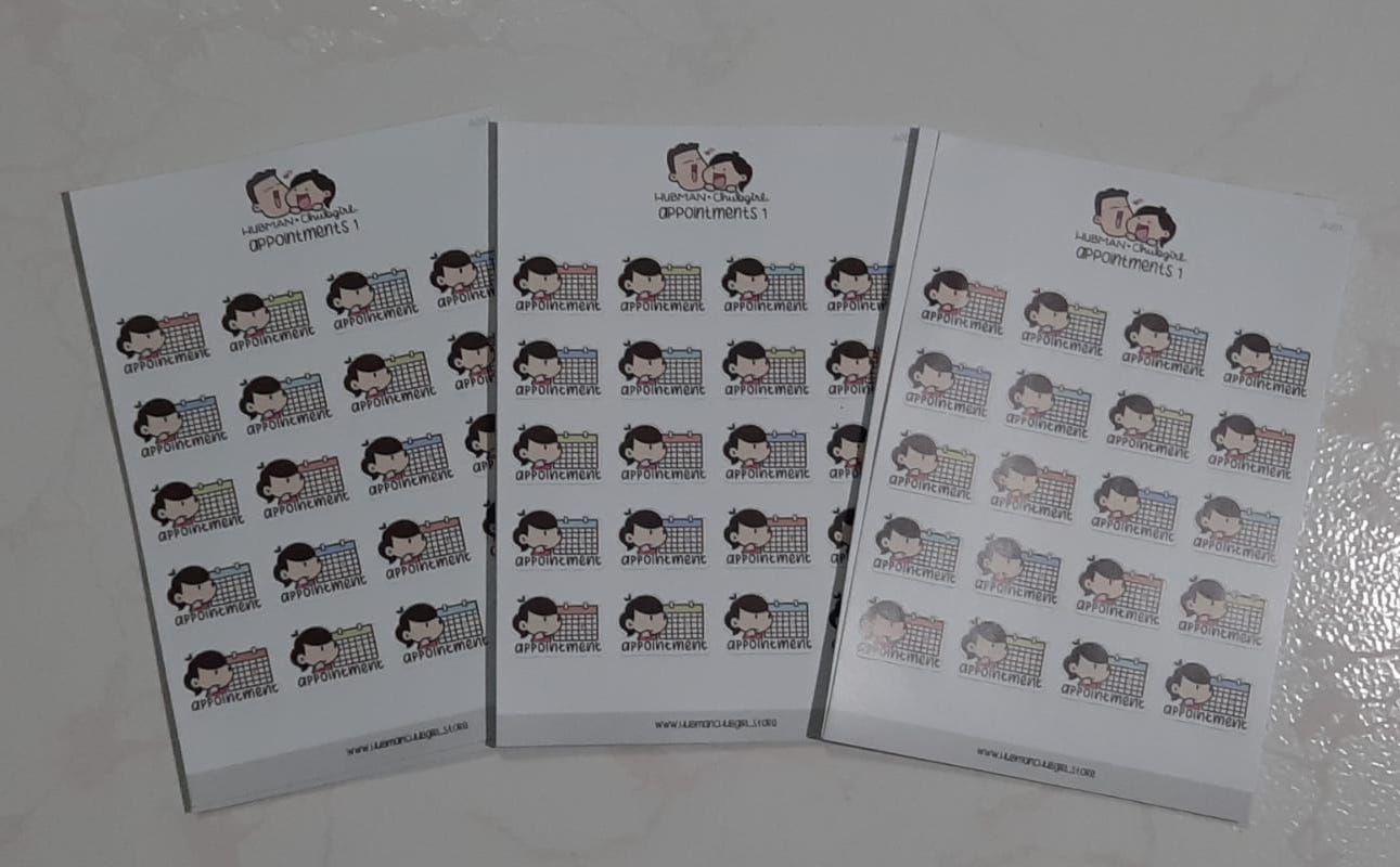 Customer photo review of Appointments 1 Planner Stickers