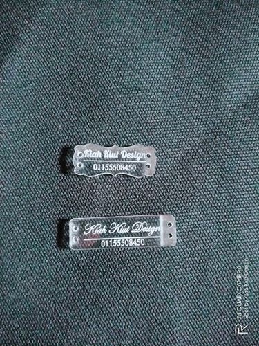 Customer photo review of Acrylic Label : Saiz 1.2 x 4.0 cm