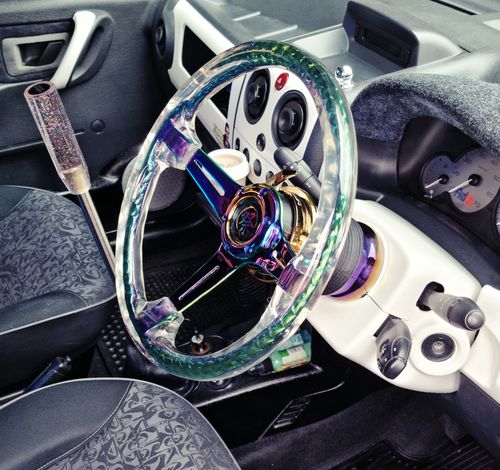 Customer photo review of Universal Car Burnt Titanium Boss Kit Cover