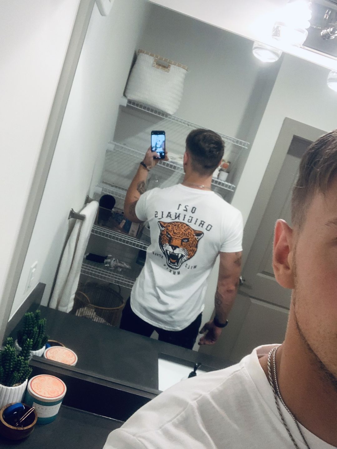 Customer photo review of WILD STYLE DROP-CUT T-SHIRT - WHITE