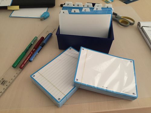 Avis photo d'un client sur Flashcards FLASH 2.0 OXFORD # 80 cartes 10,5 x 14,8 cm - uni blanc
