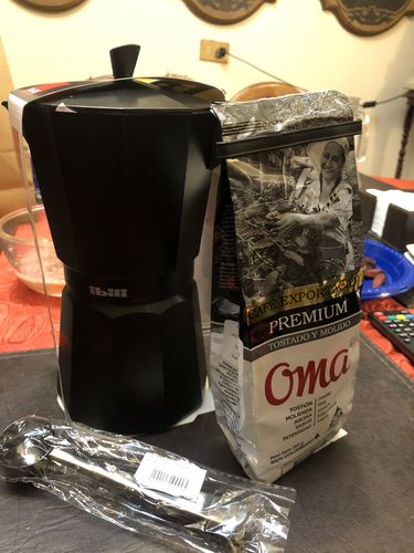 Customer photo review of Cafetera Italiana Ibili Negra 12 Tazas