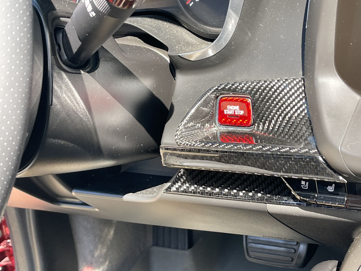 Customer photo review of Start/Stop Button Surround Trim Cover for 2016-2020 6th Gen Chevy Camaro