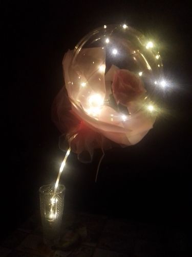 Customer photo review of 🌹(The Most Romantic Gift) LED Luminous Balloon Rose Bouquet