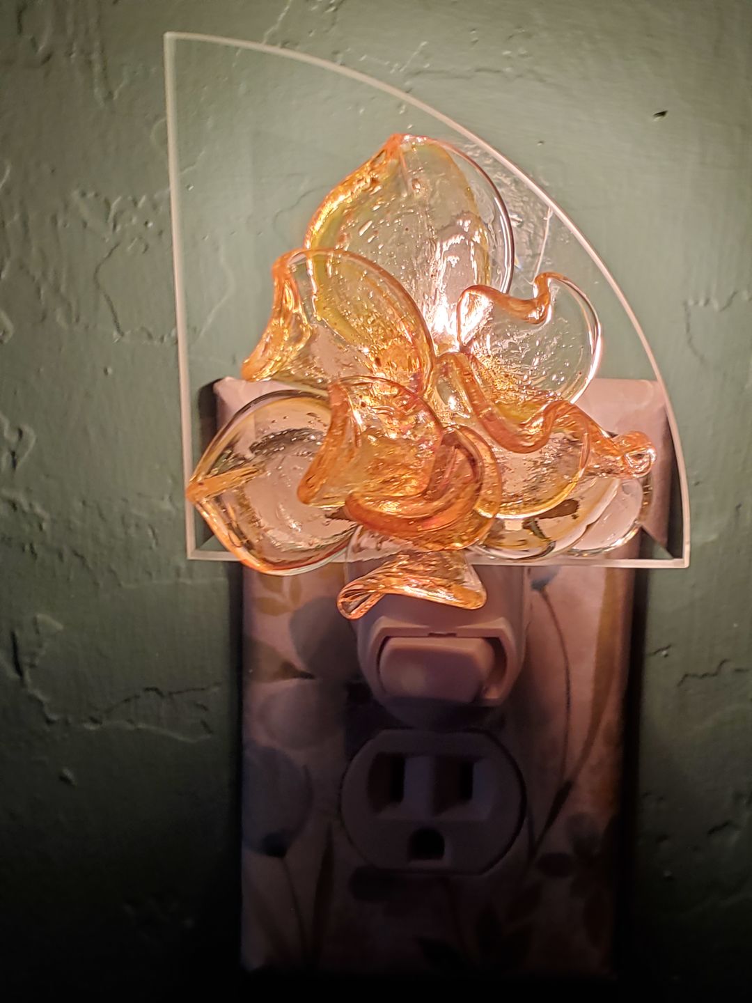 Customer photo review of Memorial Nightlight Flower with Cremation Ash