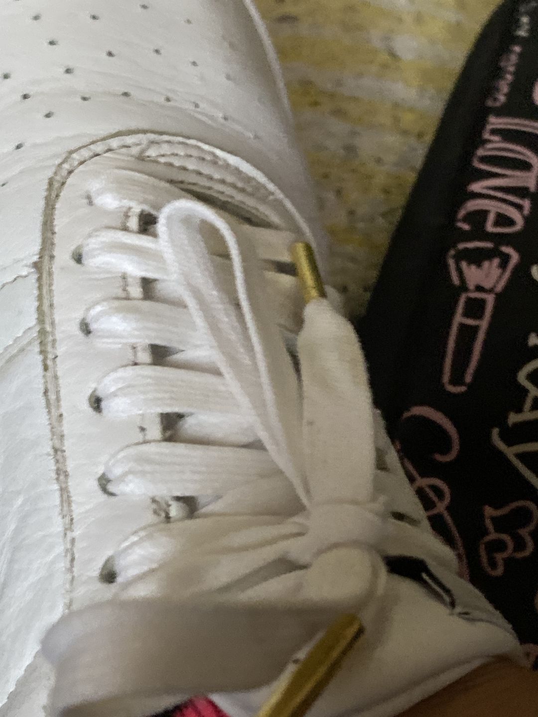 Customer photo review of Flat Waxed Cotton Shoe Laces