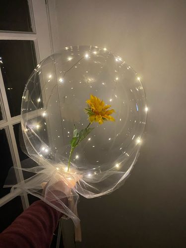 Customer photo review of 🌹(The Most Romantic Gift) LED Luminous Balloon Rose Bouquet