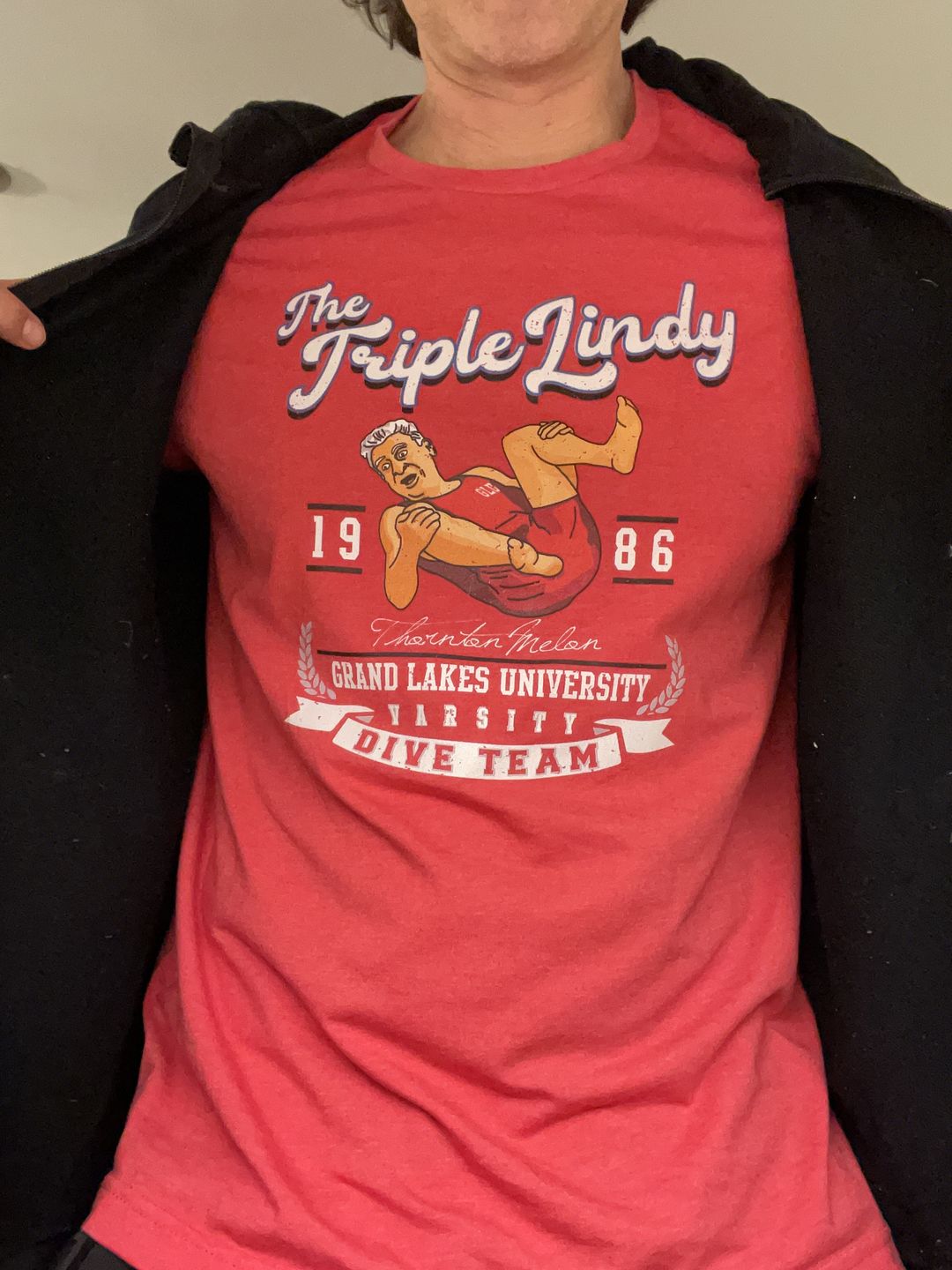 Customer photo review of The Triple Lindy Men's/Unisex Super Soft Tee