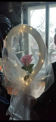 Customer photo review of 🌹(The Most Romantic Gift) LED Luminous Balloon Rose Bouquet