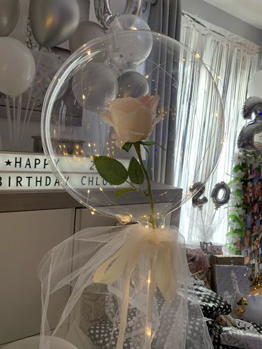 Customer photo review of 🌹(The Most Romantic Gift) LED Luminous Balloon Rose Bouquet