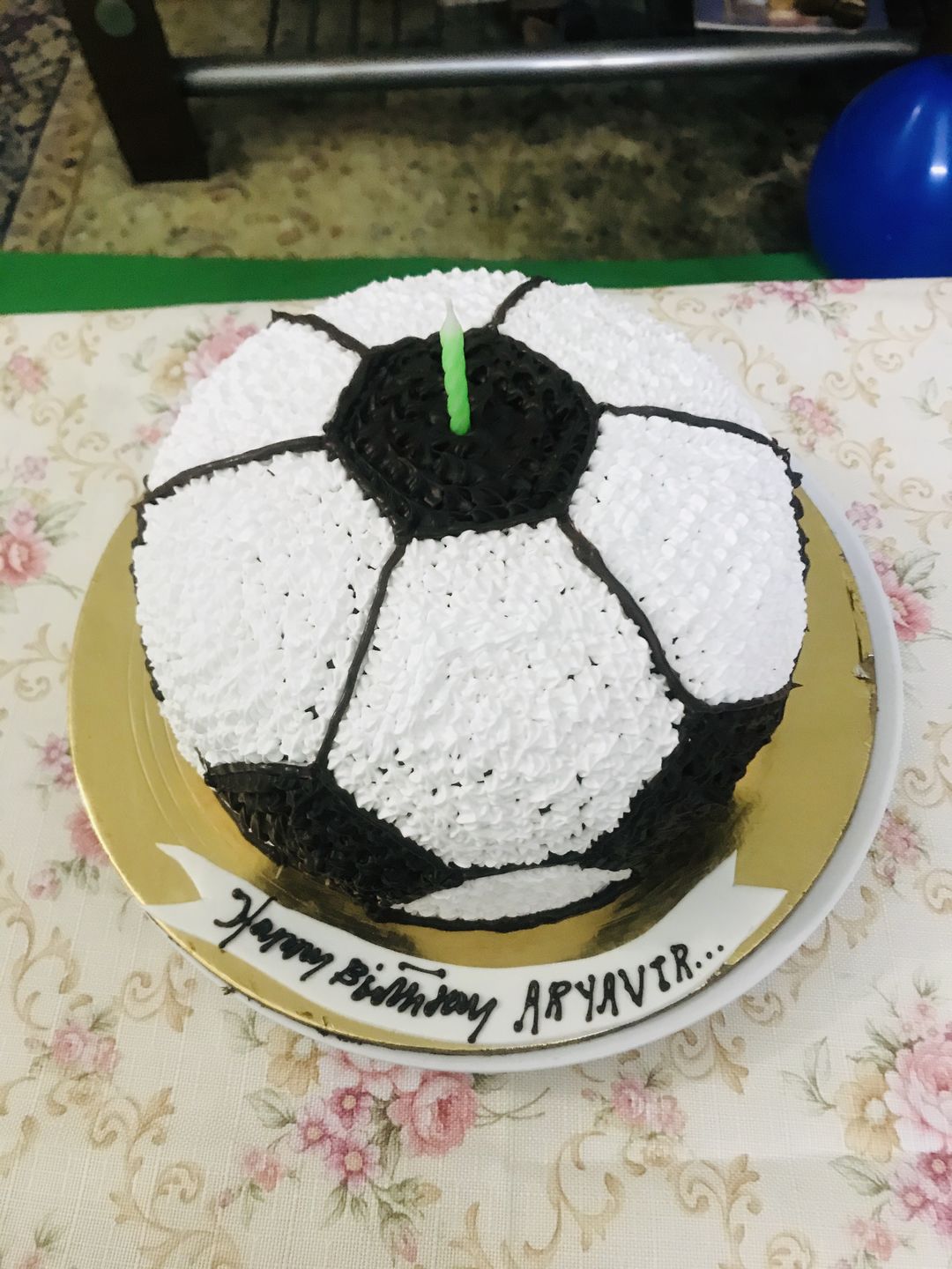Customer photo review of Football shape cake