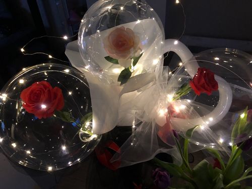 Customer photo review of 🌹(The Most Romantic Gift) LED Luminous Balloon Rose Bouquet
