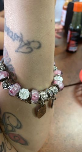 Customer photo review of Connected By The Heart Mother Daughter Bracelets