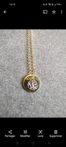 Customer photo review of Gold Dipped Lineart Love Halskette