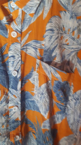 Customer photo review of chemise d'homme en pur coton à imprimé style de vacances hawaïennes