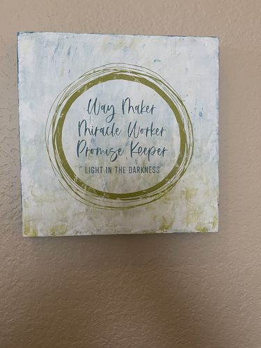 Customer photo review of Mesh Stencil - Way Maker - 8.5 x 11