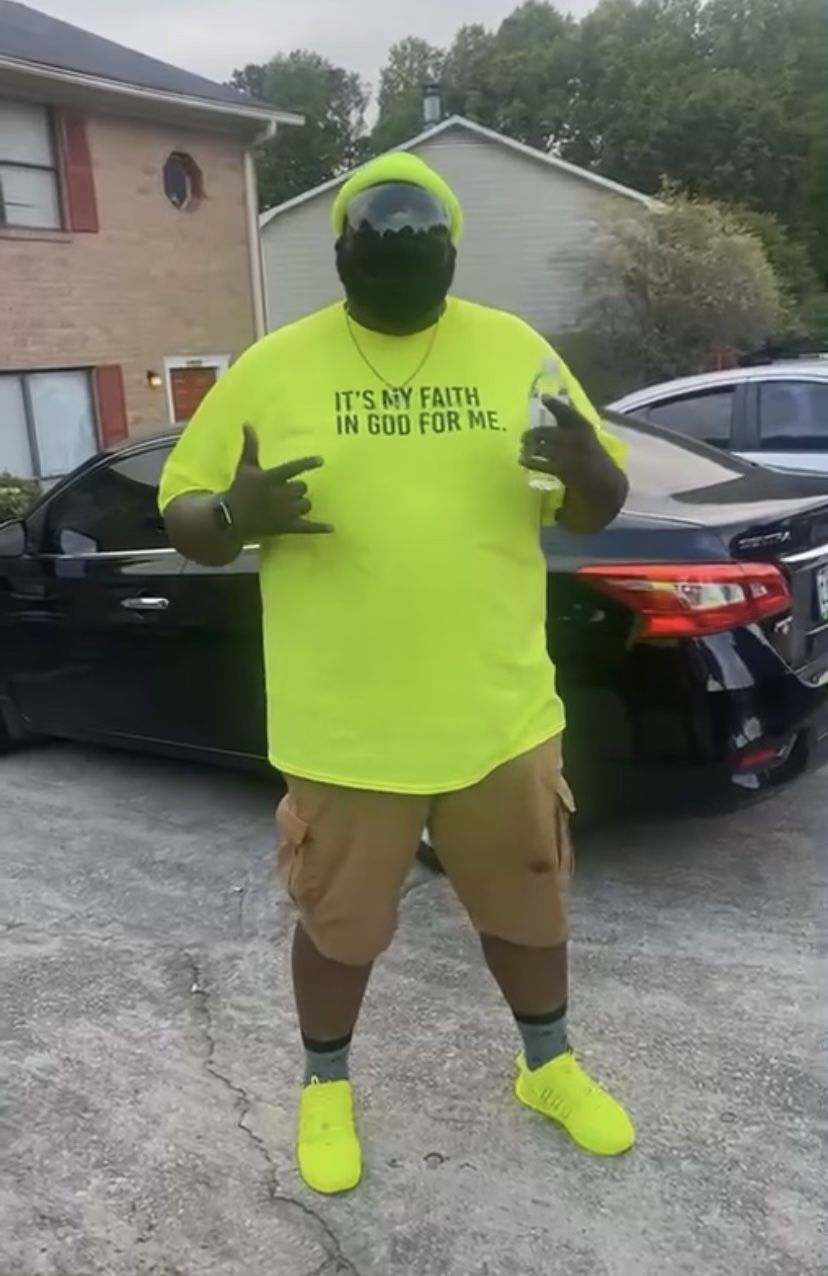Customer photo review of It's My Faith In God For Me T-Shirt - (Unisex) - LIMITED EDITION -Neon