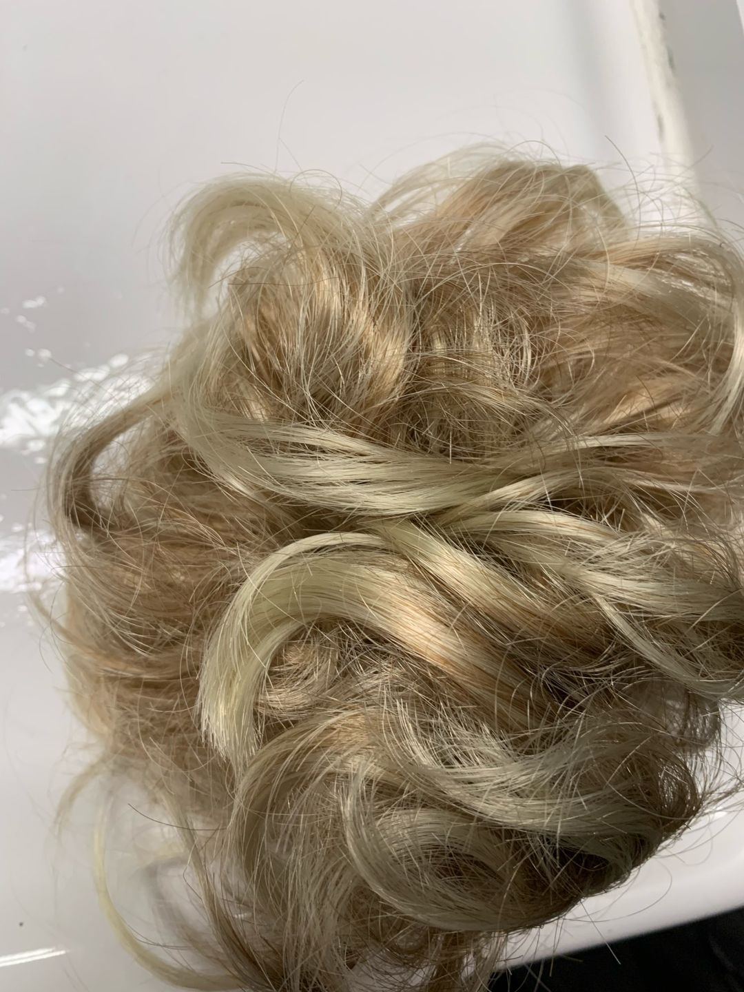 Customer photo review of Real Hair Messy Bun Scrunchie Curly 1PCS For Women