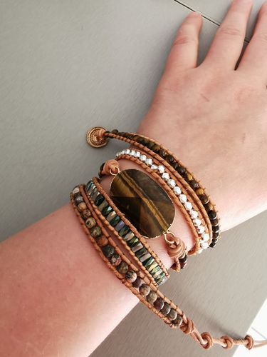 Customer photo review of BRACELET ROYAL EN OEIL DE TIGRE