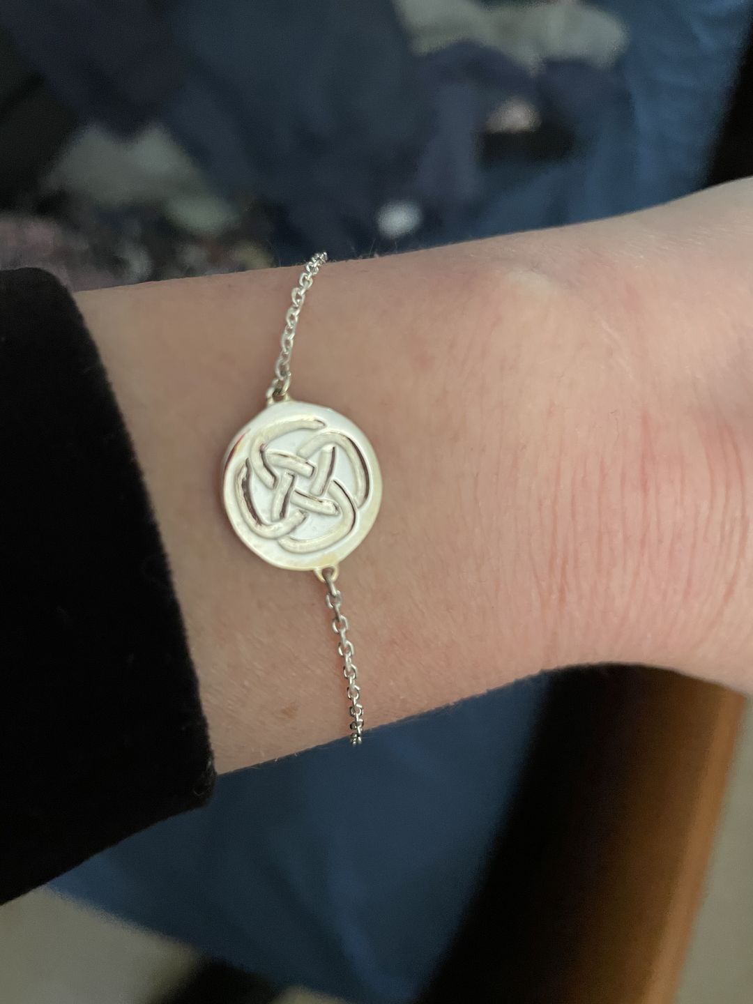 Customer photo review of Dara Knot Silver Bracelet (Symbolising Inner Strength)