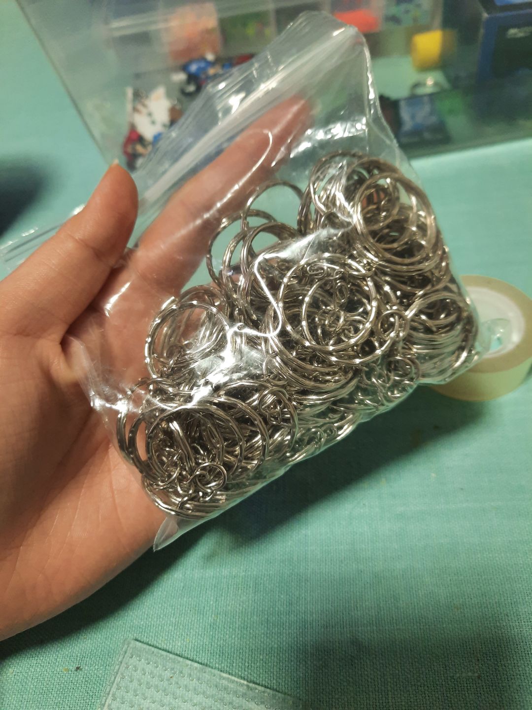 Customer photo review of Pack 100 Argollas de llavero