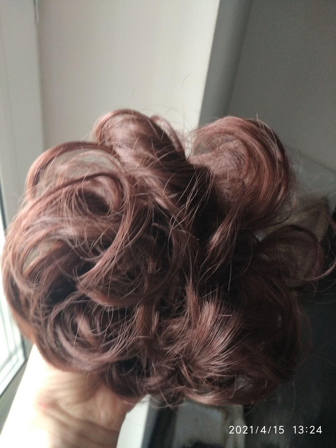 Customer photo review of Real Hair Messy Bun Scrunchie Curly 1PCS For Women