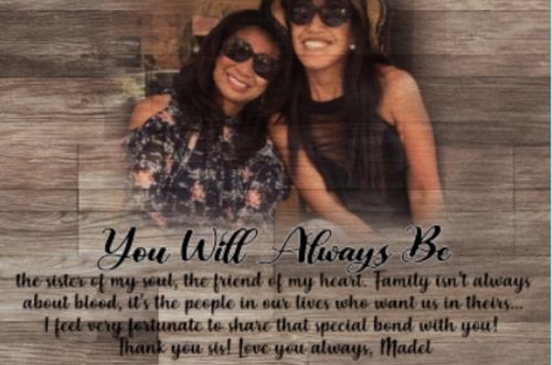 Customer photo review of Friends Picture Frame Sign, Custom Bestfriends Canvas, Custom Sign, Gift For Friends, Customized Best Friends Gift