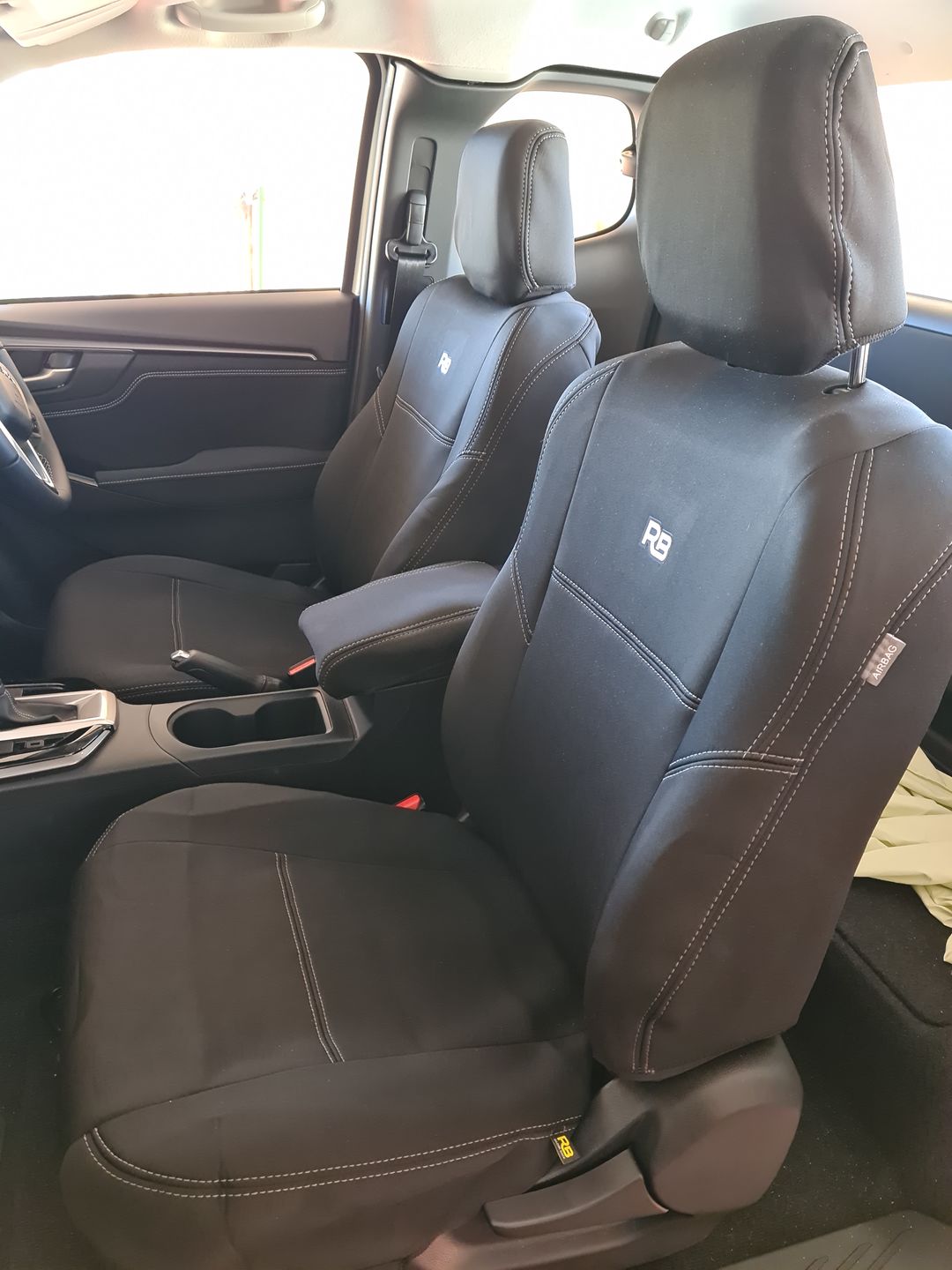 Customer photo review of Isuzu D-MAX RT Neoprene Armrest Console Lid (In Stock)