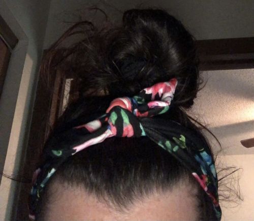 Customer photo review of Tieband™ - Bright Black Floral