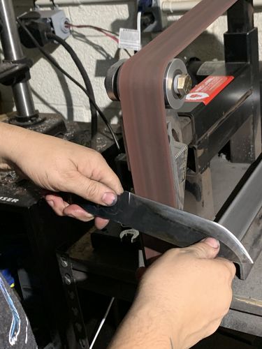 Customer photo review of 2 x 72 Inch EdgeCore Premium Ceramic Grinding Belts