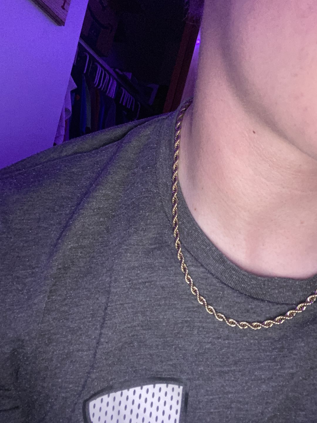 Customer photo review of 4mm Twisted Rope Steel Chain Necklace