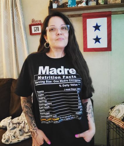 Customer photo review of Madre Nutrition Facts Unisex T-Shirt