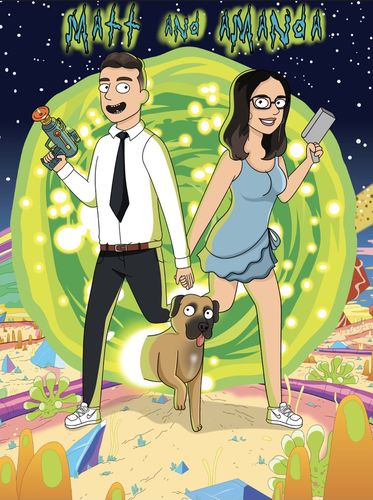 Customer photo review of 'Rick and Morty' Custom Portrait