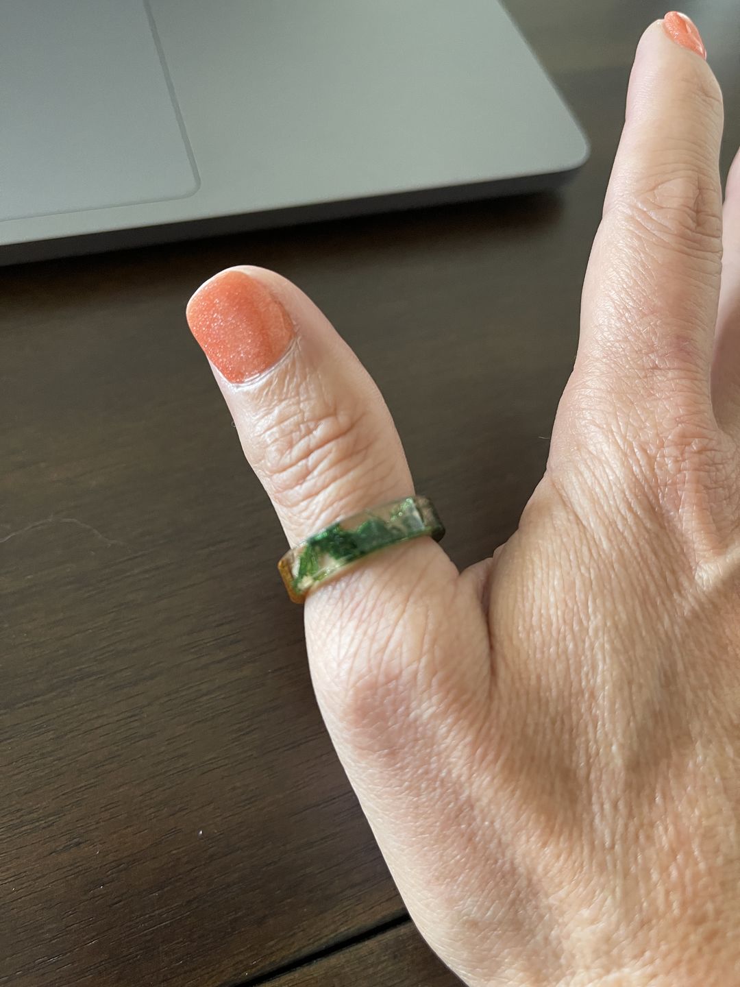 Customer photo review of Forest Soul Resin Ring