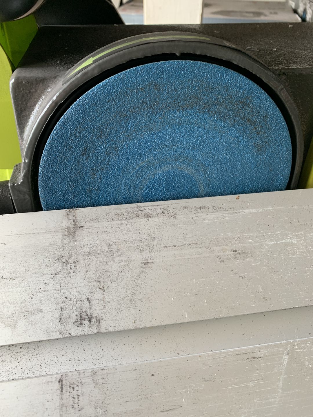Customer photo review of 6 Inch Adhesive Back (PSA) Blue Wet / Dry Sharpening Film Sanding Discs, 10 Pack