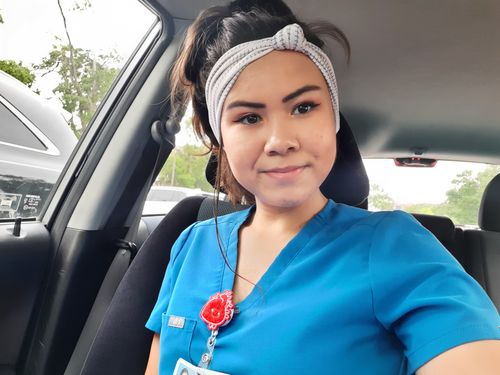 Customer photo review of Knotband™ - Pink & Blush Heart Rhythm