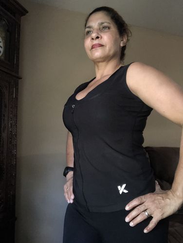 Customer photo review of Women's Zipper Heat Trapping Sweat Vest