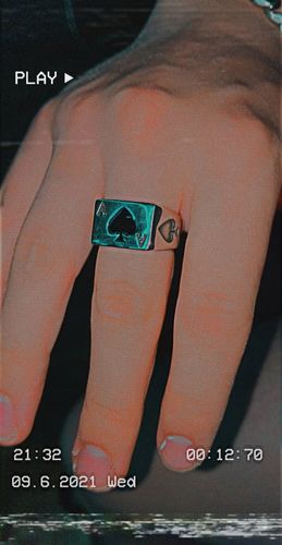 Customer photo review of ACE OF SPADES RING
