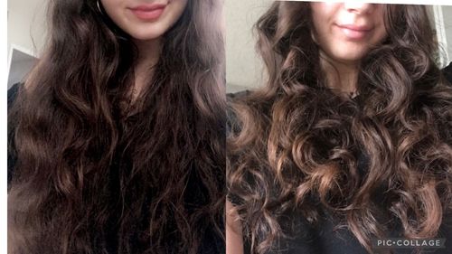 Customer photo review of Heatless Hair Curling Kit in Black