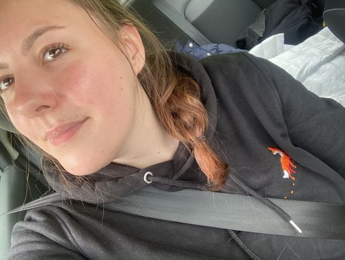 Customer photo review of Fuchs Spur - Bio Unisex Hoodie (Stick)