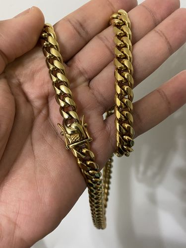 Customer photo review of 10mm 14K Gold IP Premium Miami Cuban Chain