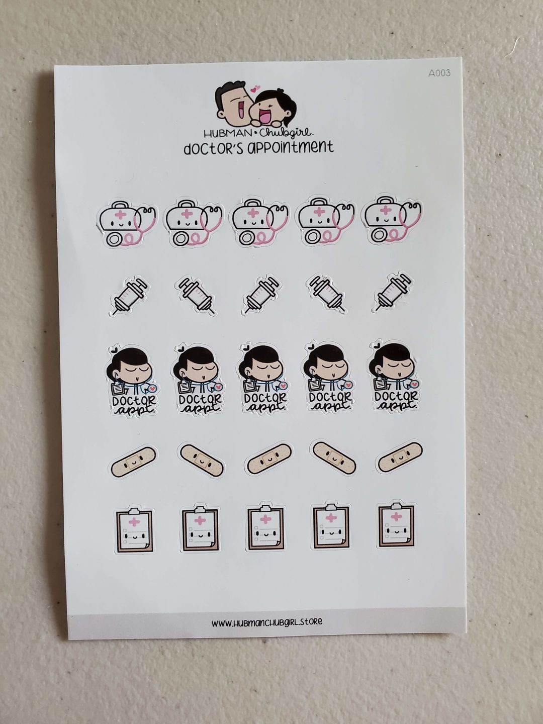 Customer photo review of Doctor's Appointment Planner Stickers