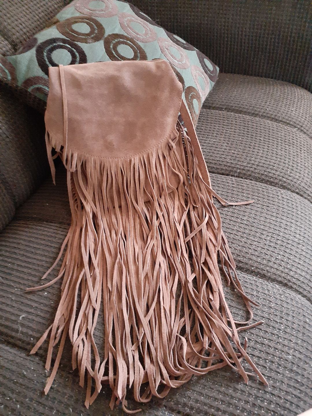 Customer photo review of Fringe Leather Shoulder Bag