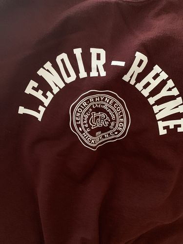 Customer photo review of Lenoir-Rhyne College Champion Sweatshirt Size XL