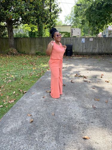 Customer photo review of Lana Jumpsuit (Coral)