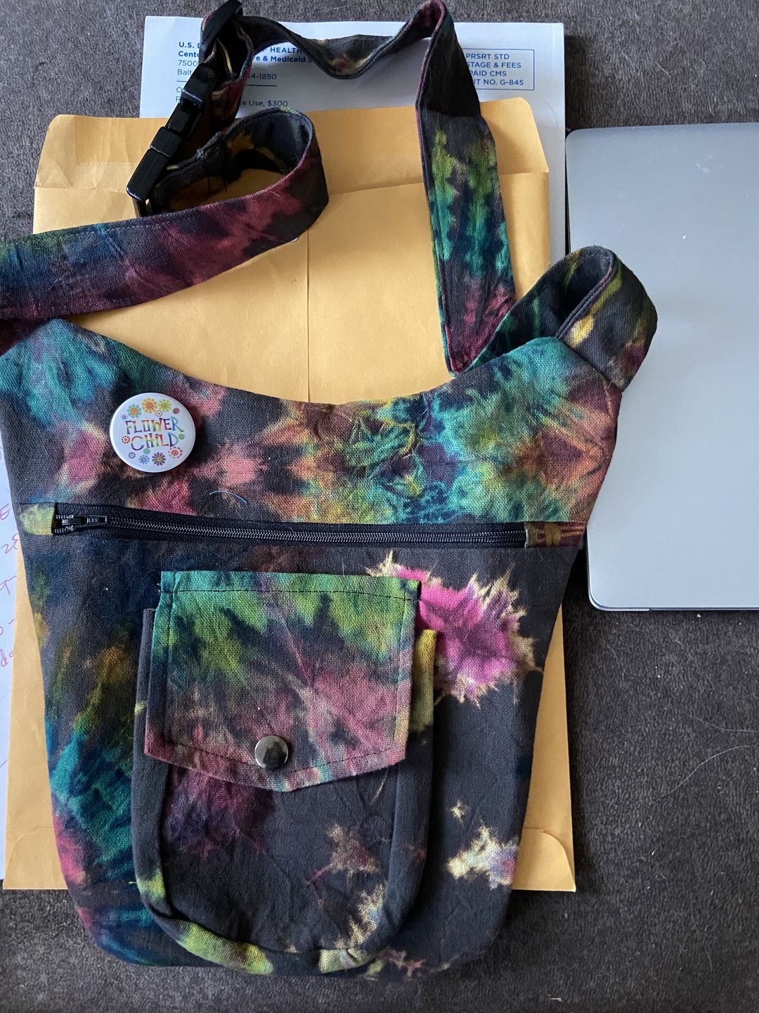 Customer photo review of Day Tripper Tie Dye Fanny Pack