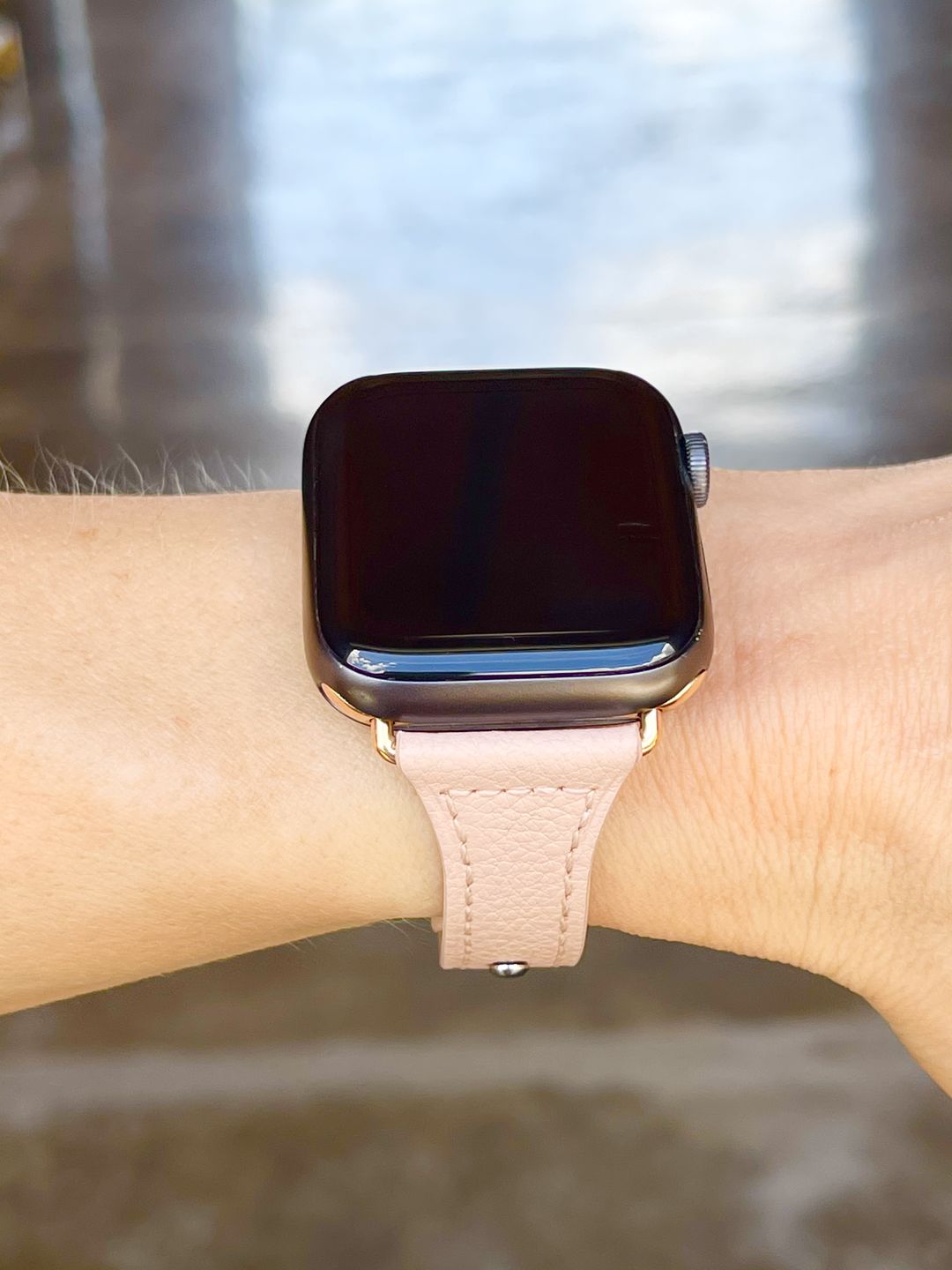 Customer photo review of Adelphos Leather Band (4 Colours)